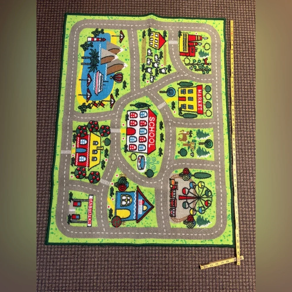 Kids' Play Rug - City 34”x46” Race Car Playmat